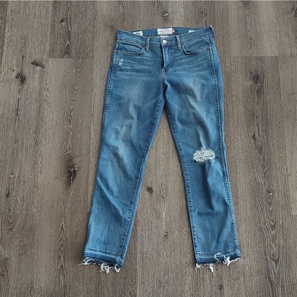 Lucky Brand Charlotte Rail Distressed Ankle Jeans  Size 6/28 - Picture 2 of 7